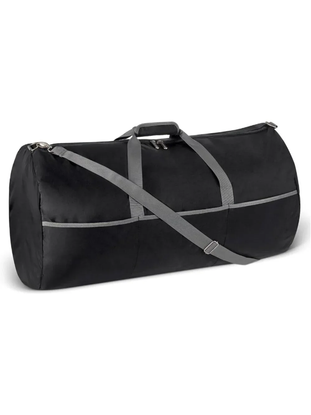 Extra Large Foldable Nylon Duffel Bag for Travel & Storage, 150L Capacity, Black